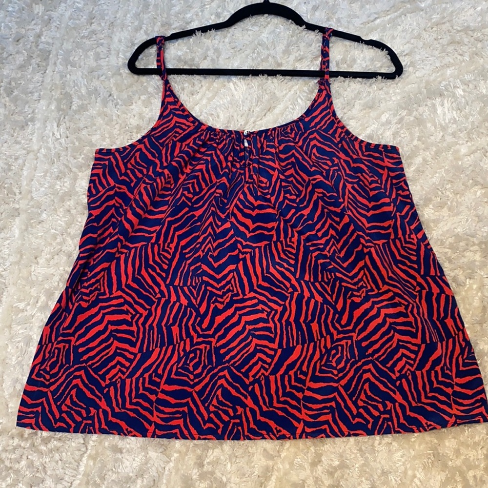 Blue/Red Tunic Tank Top